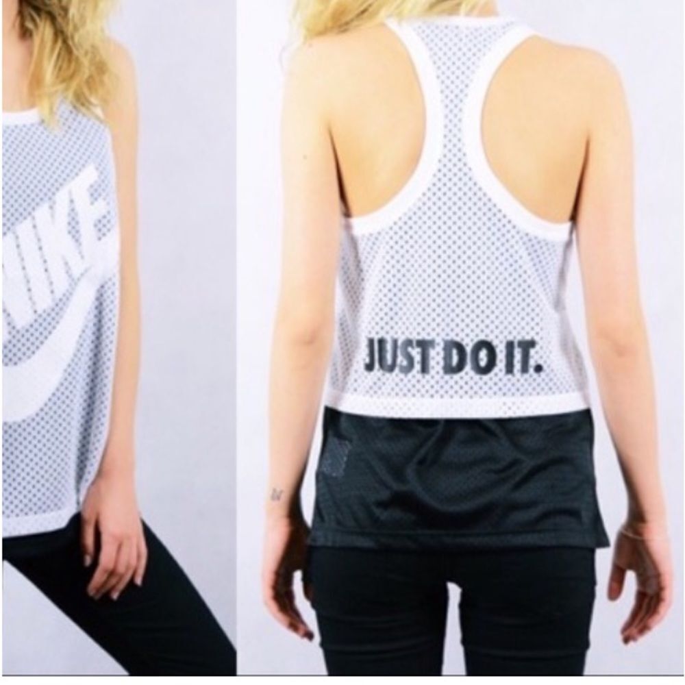 Nike Mesh Overlay Razorback Jersey Tank Top Sz S - Picture 4 of 13